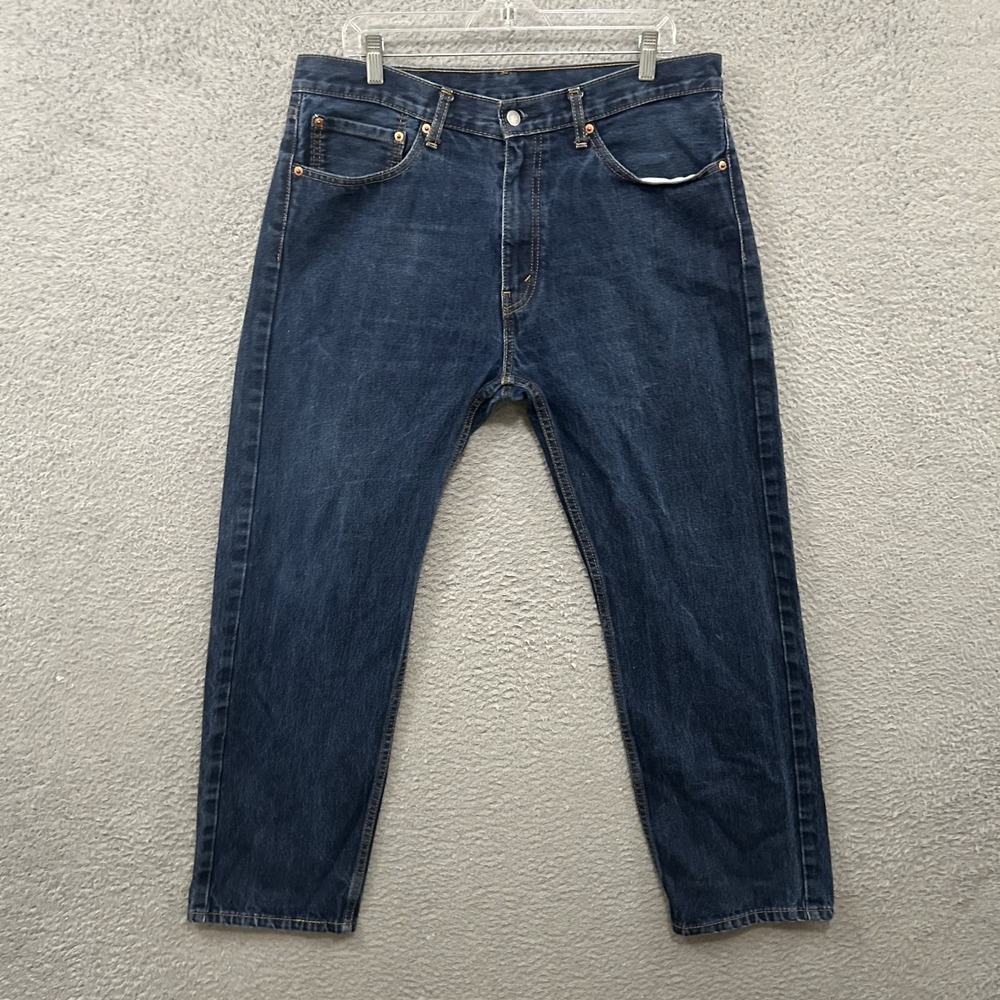 Levis‎ Jeans Mens 36x30 Blue Denim 505 Regular Straight American Dark Wash Work